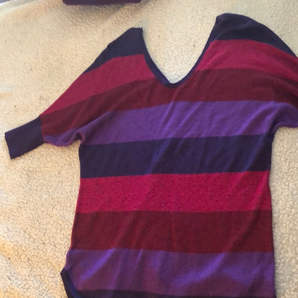 Express v-neck multi color sweater
